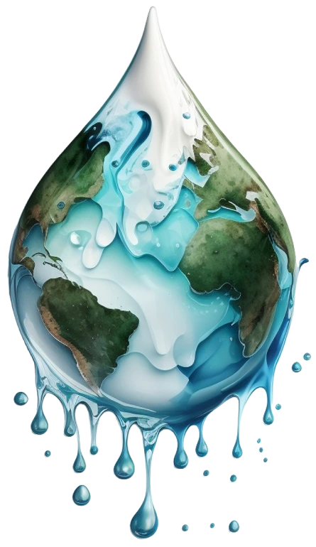 earth in water drop